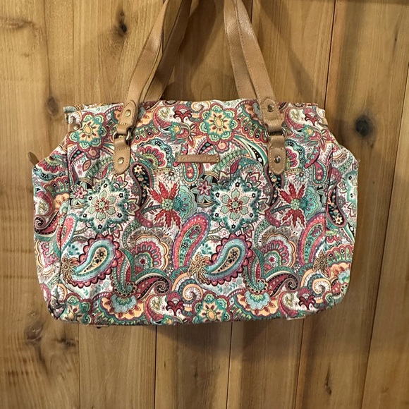 Caribbean Joe Handbags - Caribbean Joe Multicolor Paisley Tote